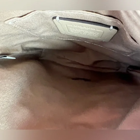 Coach Beige Signature Canvas Crossbody with Chalk Trim - Picture 9 of 12